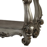 Antique Platinum End Table with Bottom Shelf B062P189091