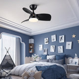 28 In Intergrated LED Ceiling Fan Lighting with Black ABS Blade W1367P234010