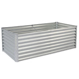 632ft Galvanized Raised Garden Bed, Metal Outdoor Planter Box, Rectangular Garden Bed for Planting 96667793