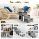 Dog Stairs for Bed and Couch 42cm H, Foldable Dog Stairs for Small Older Dogs Cats, 4 in 1 66767320