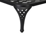 193*64.5*93cm Backrest Adjustable Courtyard Cast Aluminum Lying Bed Black 30903465