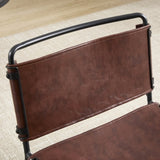 Retro leather leisure 2-piece set, modern antique leisure brown medieval modern leisure W3112P262798
