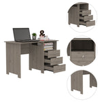 ZUN Bianco Writing Computer Desk, Three Drawers, One Shelf B070P188822