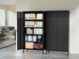 71 inches high metal storage locker with 4 adjustable shelves and 5 tiers, suitable for homes and T3421P312412