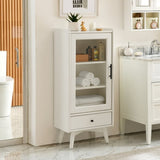 ZUN Modern Bathroom Storage Cabinet & Floor Standing cabinet with Glass Door with Double Adjustable W1801109143