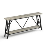 ZUN 70.9 Inch Extra Long Sofa Table, Console Behind Sofa, Entryway Table with 2 Tier Storage Shelves for W1668P237299