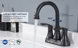 2-Handle 4-Inch Oil Rubbed Bronze Bathroom Faucet, Bathroom Vanity Sink Faucets with Pop-up Drain 76322342