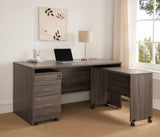 Wooden Mobile Computer Desk, Home Office Desk - Distressed Grey B107130989