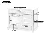 30" Bathroom Vanity with Sink, One Tip-out Drawer, Three Drawers, Door Shelf, Soft Closing Door, 08388650