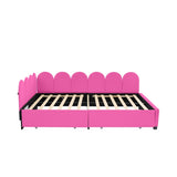 Full Size Upholstered Daybed with 2 Drawers, Velvet Sofabed with Soft Fabric Headboard, No N733P194901R