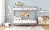 Full Over Full Metal Bunk Bed, Sliver MF310408AAN