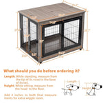 ZUN Dog Crate Furniture, Large Dog Kennel, 38"Wooden Pet Furniture with Pull-Out Tray, Home and Indoor W1212120267