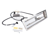 24 x 8-inch Fire Pit Pan Stainless Steel Fire Pit Burner Kit Rectangular Indoor or Outdoor 28311082