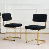 Modern simple light luxury dining Black home bedroom stool back dressing student desk W210131947