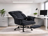 High Back Reclining Office Chair with Footrest, High Resilience Foam Seat, Rolling Wheels Desk Chair 83806938