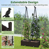 2-in-1 garden bed with plant boxes and trellis 47957466