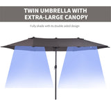 ZUN Outdoor beach umbrella/Double-Sided Market Umbrella （Prohibited by WalMart） 70999440