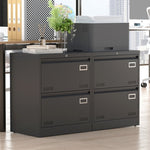 ZUN 2 Drawer Metal Lateral File Cabinet with Lock,Office Vertical Files Cabinet for Home 47919085