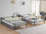 Twin Over Twin Convertible Bunk Bed with 2 Storage Drawers, Metal Bunk Bed Can be 58532352