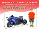Electric Motorcycle for Kids, 12V Battery Powered Ride on Toys 3 Wheels Motorcycle with LED Lights, 25679780