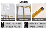 ZUN Modern simple transparent dining chair plastic chair armless crystal chair Nordic creative makeup W1151111205