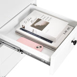 Modern Night Stand Storage Cabinet for Living Room Bedroom, Steel Cabinet with 3 Drawers,Bedside W252113554