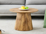 Natural Wood Grain MDF Round Coffee Table - 21.6" Diameter, 19.7" Height.Natural Wood Grain Texture W2920P232763