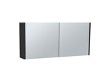 Medicine Cabinet 19.70" H, with 2 Doors, 3 Shelves, 2 Mirrors, Black B097P250836