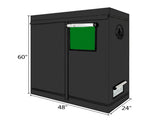 LY-120*60*150cm Home Use Dismountable Hydroponic Plant Growing Tent with Window Green & Black 51114120