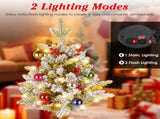 2PCS 50 LED Solar Artificial Christmas Tree - Lifelike Design with 2 Lighting Modes, 600mAh Battery 45456038