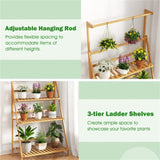 2-in-1 Plant Stand 3 Tier Bamboo Hanging Plant Stand 39669885