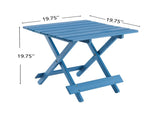 Folding Square Table, Solid Wood Portable Space Saving Outdoor 74594921