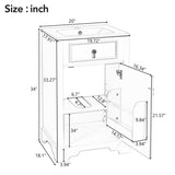 20-Inch Bathroom Vanity with Ceramic Sink, Soft Close Door, Adjustable Shelf, and Door-Mounted N729P192077B