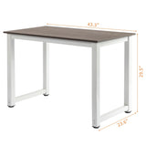 110cm Decent High Strength Wooden Computer Desk Gray 37157969
