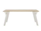 Alwynn Contemporary Rectangular Dining Table, White and Natural Wood T2574P165159