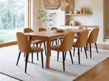 Brown Leather Identities Chair with Metal Legs, Armless Chair Set of 4 for Kitchen, Restaurant, T3967P497835
