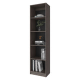 FM FURNITURE Beaver Balley Bookcase with Open Storage and 5 Shelves, Stained Walnut B128P301395
