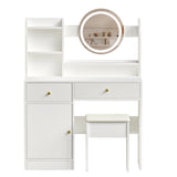 Fashion Vanity Desk with Mirror Lights for Makeup Cushioned Chair, Vanity Mirror with Lights 50220138