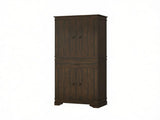Walnut 72" 4-Door Kitchen Pantry with Drawer 3 Shelves Storage Cabinet for Kitchen Organization 59762561