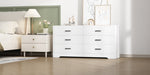 ZUN WOOD MDF BOARDS, 6 Drawers Dresser, WHITE 26068311