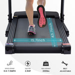 ZUN Treadmills - 2.5 HP hydraulic folding removable treadmill with 3-speed incline adjustment, 12 preset W1668124387