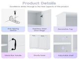 Bathroom Storage Cabinet with Doors and Drawers, Tilt-Out Laundry Hamper, Multiple Storage Space, 81413767