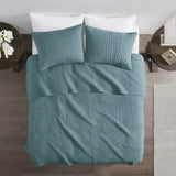 2 Piece Quilt Set Teal Twin/Twin XL B035129036