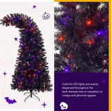 ZUN 6FT Artificial Fir Bent Top Halloween Christmas Tree, Xmas Tree Bendable Grinch Style Christmas Tree PX292919AAB