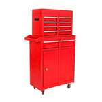 ZUN Detachable 5 Drawer Tool Chest with Bottom Cabinet and One Adjustable Shelf--Red 24206924