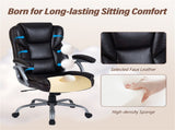 Ergonomic Executive Office Chair with Contoured Backrest, Adjustable Height & Recline for Home 56232565