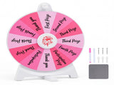 14-Slot Customizable Spinning Prize Wheel with Foldable Stand, Rewritable Tabletop Fortune Wheel 93206740