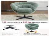 Modern Chenille Chair, 360&deg Swivel Club Chair/Accent Chair with Removable Cushion, Round N817P207777L