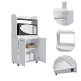 Charlotte 1-Shelf 2-Door Kitchen Pantry White B06280400