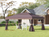 10ft x 13ft Patio Gazebo-Coffee-AS 77275776